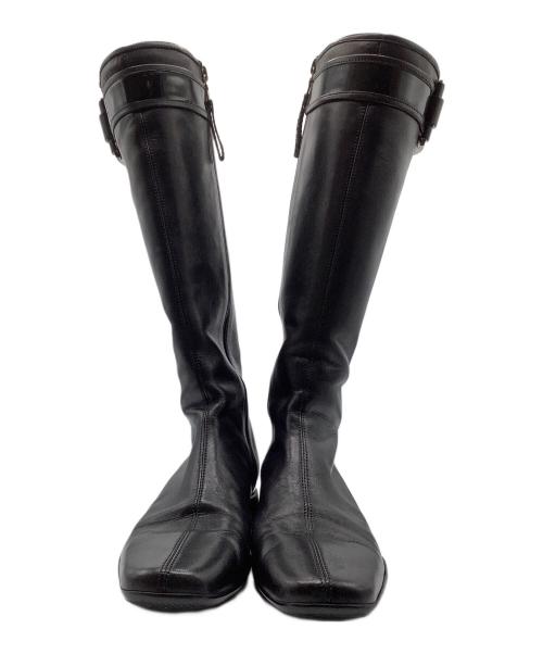 PRADA（プラダ）PRADA (プラダ) ロングブーツ ブラック サイズ:35の古着・服飾アイテム