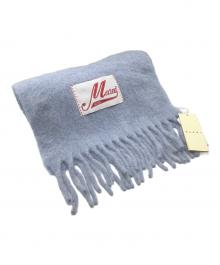 MARNI（マルニ）の古着「アルパカ ラベルロゴ マフラー」｜スカイブルー