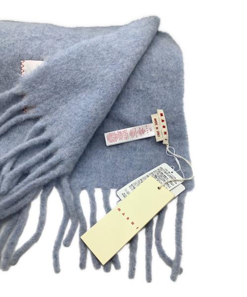 MARNI（マルニ）MARNI (マルニ) アルパカ ラベルロゴ マフラー スカイブルー 未使用品の古着・服飾アイテム