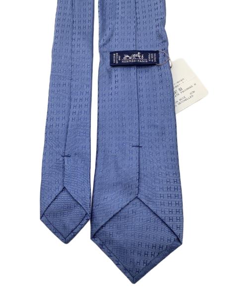 HERMES（エルメス）HERMES (エルメス) H織　ネクタイ スカイブルー サイズ:記載なしの古着・服飾アイテム