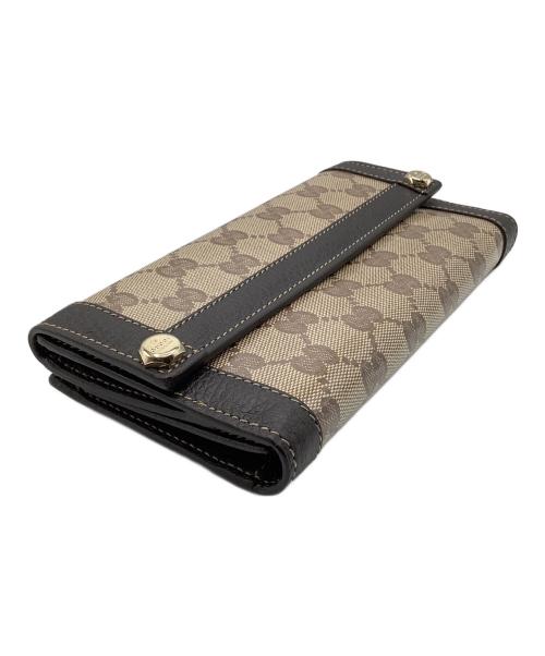 GUCCI（グッチ）GUCCI (グッチ) CRYSTAL LONG WALLET ベージュの古着・服飾アイテム