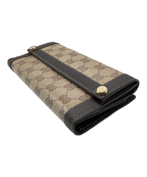 GUCCI（グッチ）GUCCI (グッチ) CRYSTAL LONG WALLET ベージュの古着・服飾アイテム