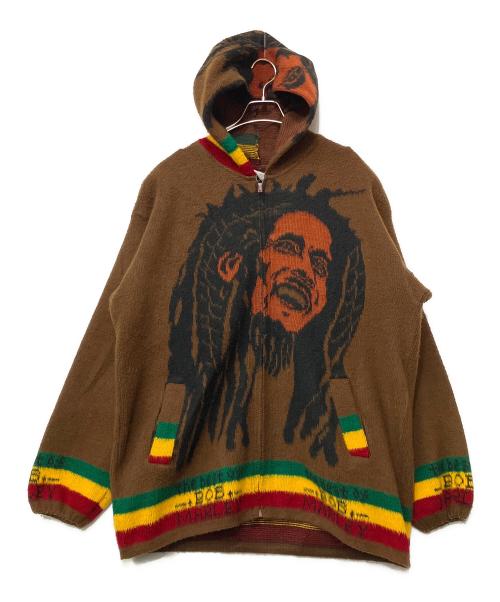 ARTESANIAS TUNTAQUIMBA（アルテサニアス・トゥンタキンバ）ARTESANIAS TUNTAQUIMBA (アルテサニアス・トゥンタキンバ) エクアドルニットジップパーカー ブラウン サイズ:XLの古着・服飾アイテム