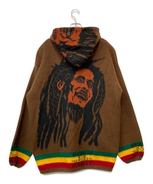 ARTESANIAS TUNTAQUIMBA（アルテサニアス・トゥンタキンバ）ARTESANIAS TUNTAQUIMBA (アルテサニアス・トゥンタキンバ) エクアドルニットジップパーカー ブラウン サイズ:XLの古着・服飾アイテム