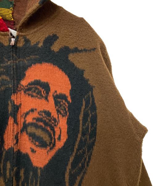 ARTESANIAS TUNTAQUIMBA（アルテサニアス・トゥンタキンバ）ARTESANIAS TUNTAQUIMBA (アルテサニアス・トゥンタキンバ) エクアドルニットジップパーカー ブラウン サイズ:XLの古着・服飾アイテム