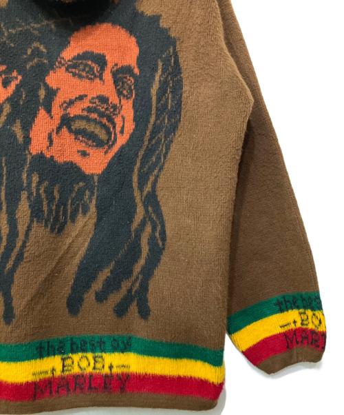 ARTESANIAS TUNTAQUIMBA（アルテサニアス・トゥンタキンバ）ARTESANIAS TUNTAQUIMBA (アルテサニアス・トゥンタキンバ) エクアドルニットジップパーカー ブラウン サイズ:XLの古着・服飾アイテム