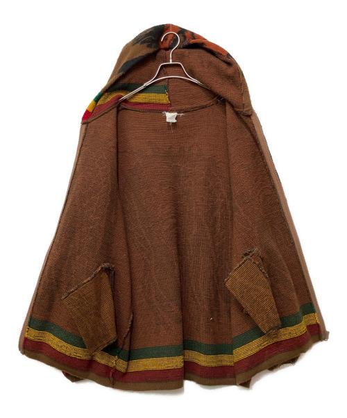 ARTESANIAS TUNTAQUIMBA（アルテサニアス・トゥンタキンバ）ARTESANIAS TUNTAQUIMBA (アルテサニアス・トゥンタキンバ) エクアドルニットジップパーカー ブラウン サイズ:XLの古着・服飾アイテム