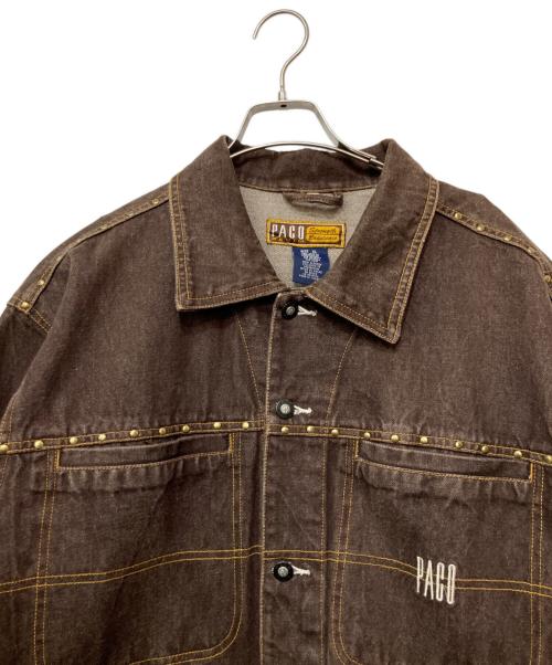 paco（パコ）paco (パコ) デニムジャケット ブラウン サイズ:XLの古着・服飾アイテム
