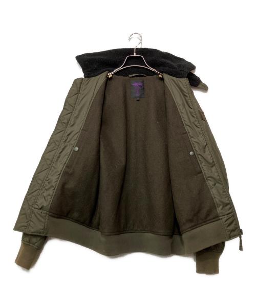 stussy（ステューシー）stussy (ステューシー) キルティングジャケット オリーブ サイズ:Mの古着・服飾アイテム