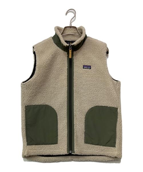 Patagonia（パタゴニア）Patagonia (パタゴニア) フリースベスト ベージュ×カーキ サイズ:XLの古着・服飾アイテム