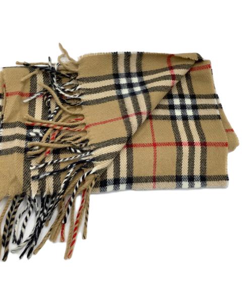 Burberry's（バーバリー）Burberry's (バーバリーズ) ウールマフラー ベージュの古着・服飾アイテム