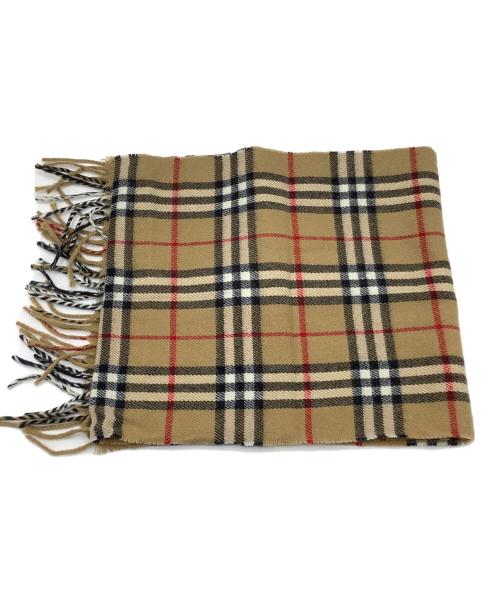 Burberry's（バーバリー）Burberry's (バーバリーズ) ウールマフラー ベージュの古着・服飾アイテム