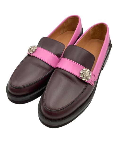 GANNI（ガニー）Ganni (ガニー) ローファー パープル サイズ:38の古着・服飾アイテム