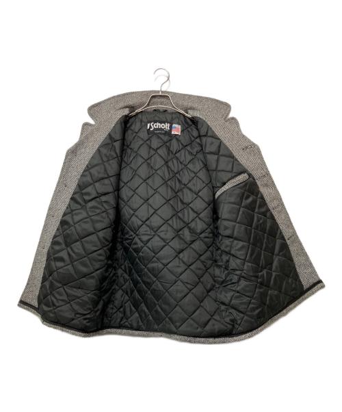 Schott（ショット）Schott (ショット) Pコート グレー×ブラック サイズ:Mの古着・服飾アイテム