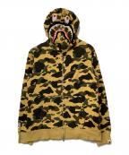 A BATHING APEア ベイシング エイプ）の古着「ABC CAMO SHARK WIDE FIT FULL ZIP DOUBLE HOODIE」｜マルチカラー