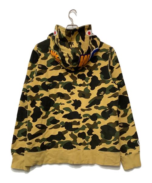 A BATHING APE（ア ベイシング エイプ）A BATHING APE (ア ベイシング エイプ) ABC CAMO SHARK WIDE FIT FULL ZIP DOUBLE HOODIE マルチカラー サイズ:XLの古着・服飾アイテム