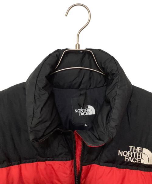 THE NORTH FACE（ザ ノース フェイス）THE NORTH FACE (ザ ノース フェイス) ダウンジャケット レッド×ブラック サイズ:Lの古着・服飾アイテム