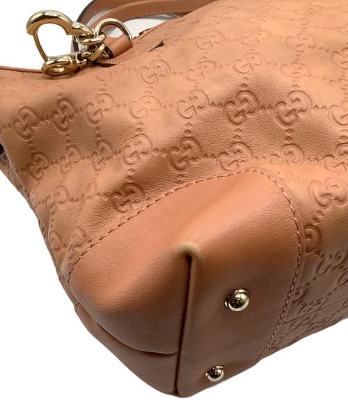 GUCCI（グッチ）GUCCI (グッチ) ハートビット　2WAYバッグ ブラウンの古着・服飾アイテム