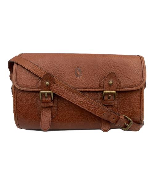 POLO RALPH LAUREN（ポロ・ラルフローレン）POLO RALPH LAUREN (ポロ・ラルフローレン) レザーショルダーバッグ ブラウンの古着・服飾アイテム