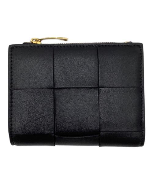 BOTTEGA VENETA（ボッテガベネタ）BOTTEGA VENETA (ボッテガベネタ) カセットスモール2つ折りウォレット 2つ折り財布 ブラックの古着・服飾アイテム