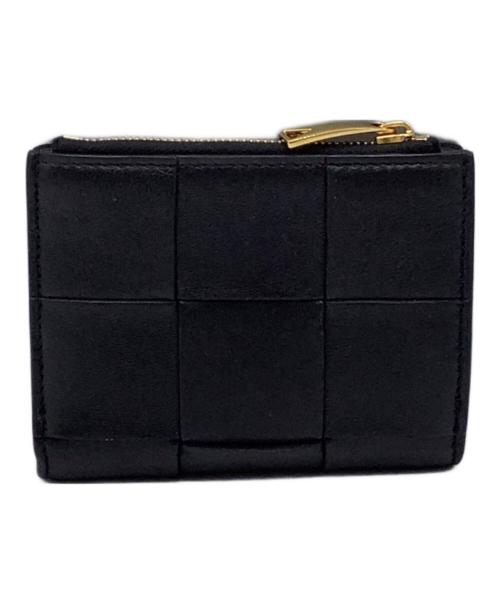 BOTTEGA VENETA（ボッテガベネタ）BOTTEGA VENETA (ボッテガベネタ) カセットスモール2つ折りウォレット 2つ折り財布 ブラックの古着・服飾アイテム