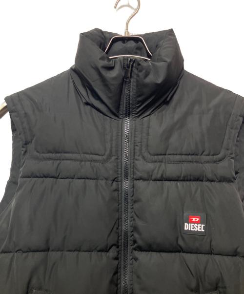 DIESEL（ディーゼル）DIESEL (ディーゼル) 中綿ベスト ブラック サイズ:Lの古着・服飾アイテム