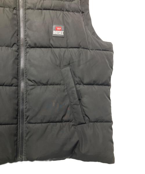DIESEL（ディーゼル）DIESEL (ディーゼル) 中綿ベスト ブラック サイズ:Lの古着・服飾アイテム