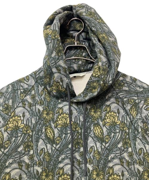 beautiful people（ビューティフルピープル）beautiful people (ビューティフルピープル) cacao print sweat structural parka グレー×イエロー サイズ:42の古着・服飾アイテム