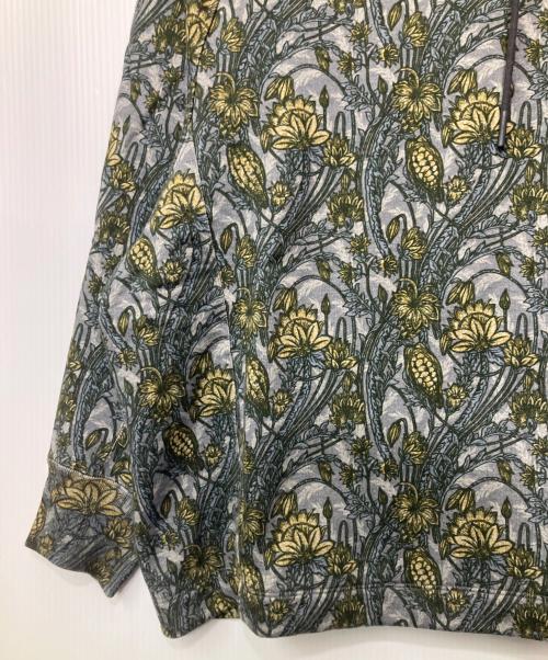 beautiful people（ビューティフルピープル）beautiful people (ビューティフルピープル) cacao print sweat structural parka グレー×イエロー サイズ:42の古着・服飾アイテム