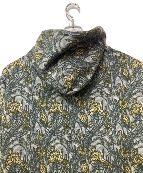 beautiful people（ビューティフルピープル）beautiful people (ビューティフルピープル) cacao print sweat structural parka グレー×イエロー サイズ:42の古着・服飾アイテム