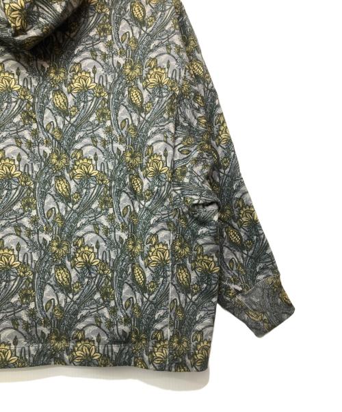 beautiful people（ビューティフルピープル）beautiful people (ビューティフルピープル) cacao print sweat structural parka グレー×イエロー サイズ:42の古着・服飾アイテム