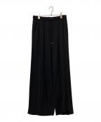 Ayaneアヤネ）の古着「後スリットワイドパンツ」｜ブラック