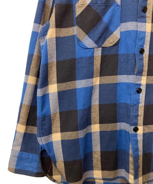 SUGAR CANE（シュガーケーン）SUGAR CANE (シュガーケーン) 長袖シャツ ベージュ×ブルー サイズ:Mの古着・服飾アイテム