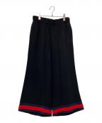 GUCCIグッチ）の古着「クロップドワイドパンツ」｜ブラック