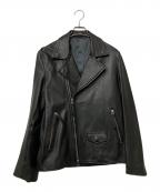 INHERITインヘリット）の古着「レザージャケット」｜ブラック