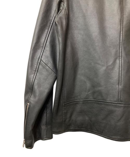 INHERIT（インヘリット）INHERIT (インヘリット) レザージャケット ブラック サイズ:Lの古着・服飾アイテム