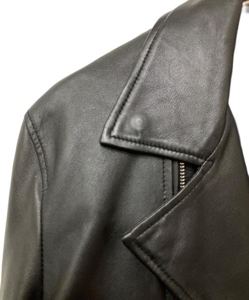 INHERIT（インヘリット）INHERIT (インヘリット) レザージャケット ブラック サイズ:Lの古着・服飾アイテム