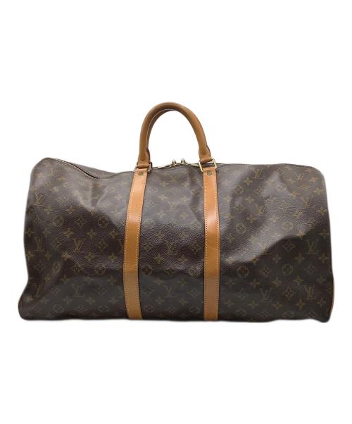 LOUIS VUITTON（ルイ ヴィトン）LOUIS VUITTON (ルイ ヴィトン) キーポル・バンドリエール55　ボストンバッグ ブラウンの古着・服飾アイテム