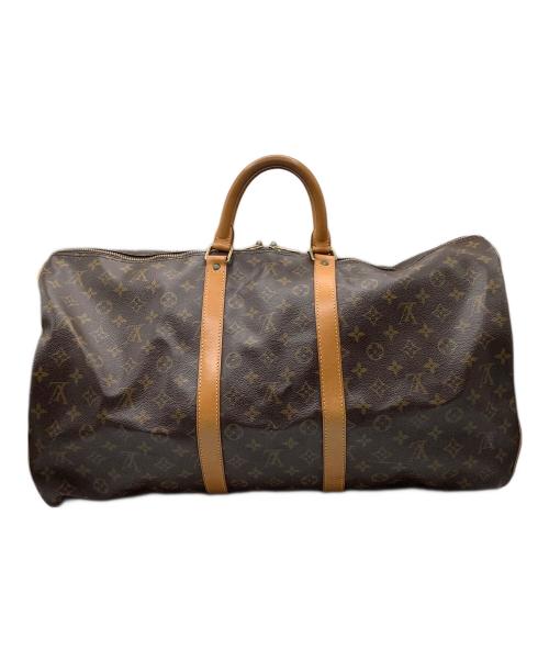 LOUIS VUITTON（ルイ ヴィトン）LOUIS VUITTON (ルイ ヴィトン) キーポル・バンドリエール55　ボストンバッグ ブラウンの古着・服飾アイテム