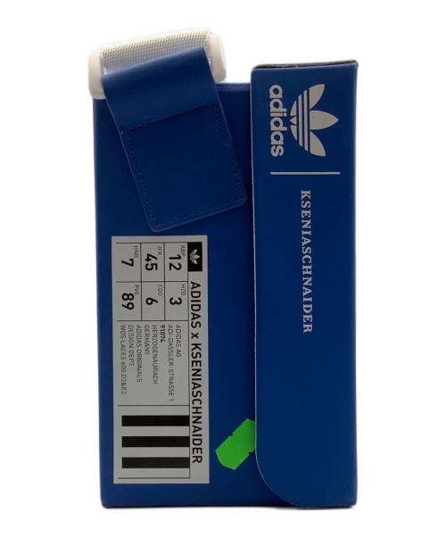 adidas（アディダス）adidas (アディダス) KSENIA SCHNAIDER (クセニア シュナイダー) シューズボックスバッグ ブルー×ホワイトの古着・服飾アイテム