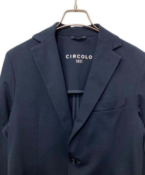 CIRCOLO 1901（チルコロ1901）Circolo 1901 (チルコロ1901) コットンシングルジャケット ネイビー サイズ:46の古着・服飾アイテム