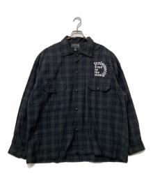 RealMinority（リアルマイノリティ）の古着「長袖シャツ」｜ネイビー×グリーン