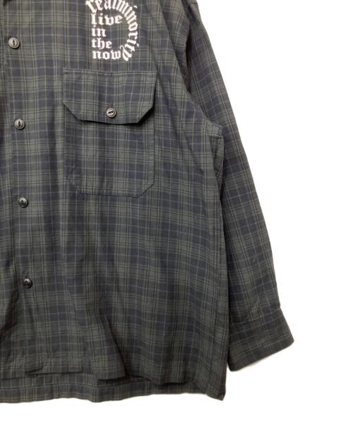 RealMinority（リアルマイノリティ）RealMinority (リアルマイノリティ) 長袖シャツ ネイビー×グリーン サイズ:XLの古着・服飾アイテム