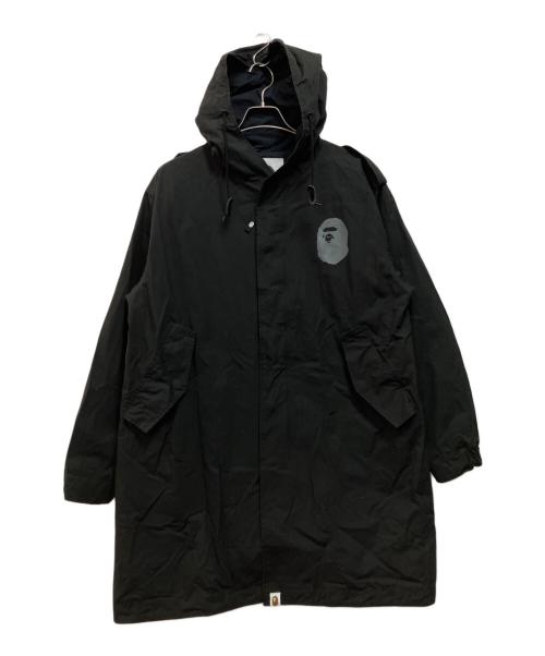A BATHING APE（ア ベイシング エイプ）A BATHING APE (ア ベイシング エイプ) モッズコート ブラック サイズ:Mの古着・服飾アイテム