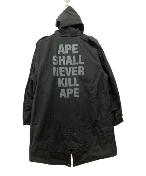 A BATHING APE（ア ベイシング エイプ）A BATHING APE (ア ベイシング エイプ) モッズコート ブラック サイズ:Mの古着・服飾アイテム