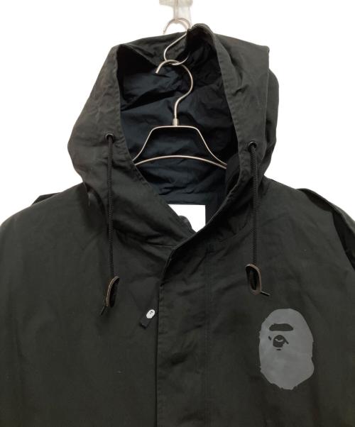 A BATHING APE（ア ベイシング エイプ）A BATHING APE (ア ベイシング エイプ) モッズコート ブラック サイズ:Mの古着・服飾アイテム