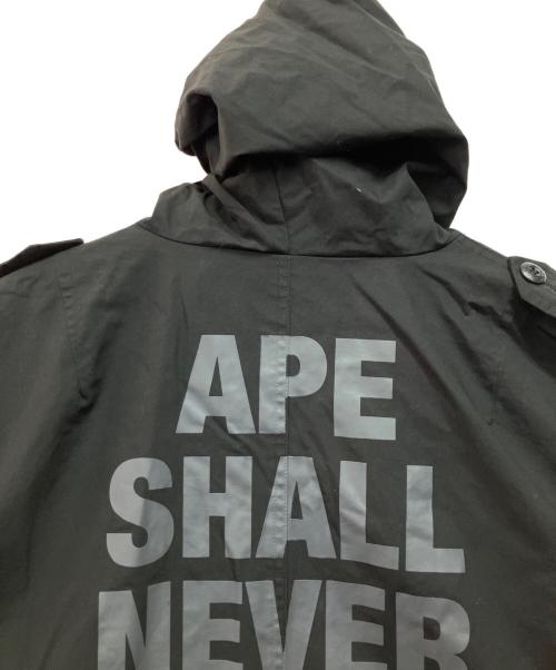 A BATHING APE（ア ベイシング エイプ）A BATHING APE (ア ベイシング エイプ) モッズコート ブラック サイズ:Mの古着・服飾アイテム