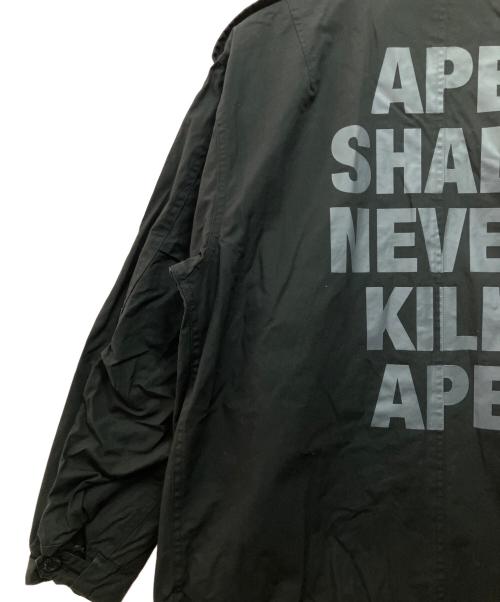 A BATHING APE（ア ベイシング エイプ）A BATHING APE (ア ベイシング エイプ) モッズコート ブラック サイズ:Mの古着・服飾アイテム