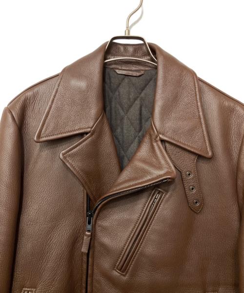 BRIONI（ブリオーニ）BRIONI (ブリオーニ) レザーブルゾン ブラウン サイズ:54の古着・服飾アイテム