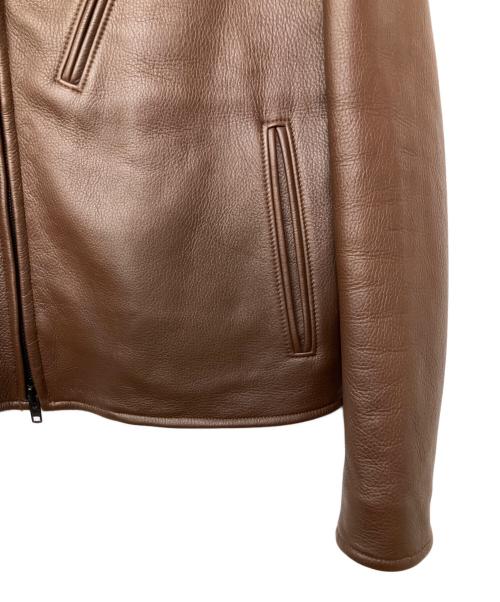 BRIONI（ブリオーニ）BRIONI (ブリオーニ) レザーブルゾン ブラウン サイズ:54の古着・服飾アイテム